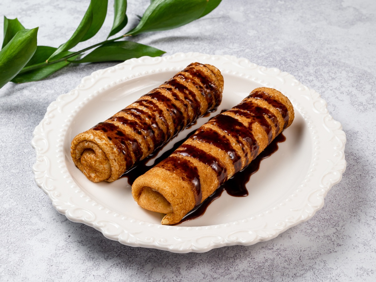 Блинчики с творогом и топпингом