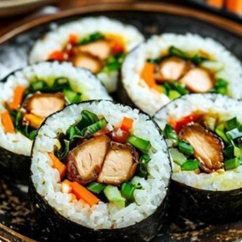 Кимпаб с курицей терияки