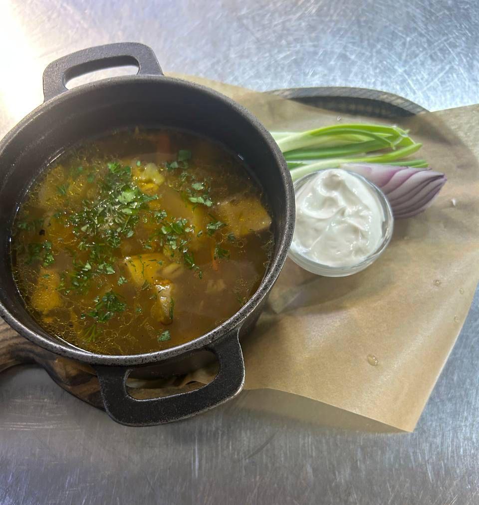 Похлёбка из белых грибов и перловки