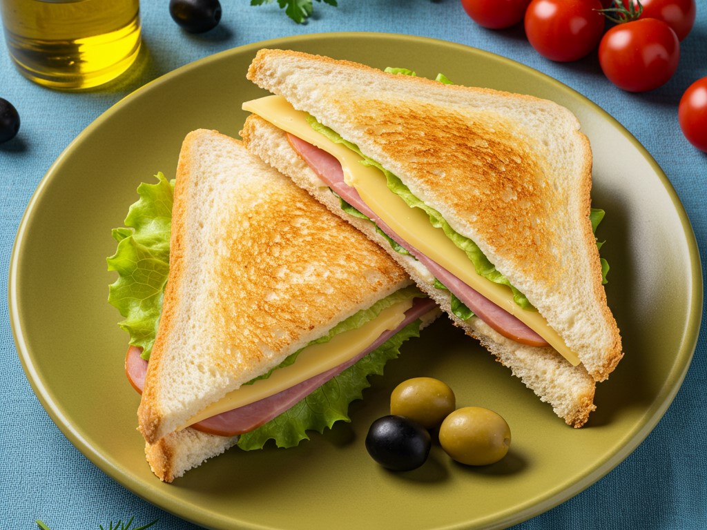 Сэндвич с ветчиной и сыром