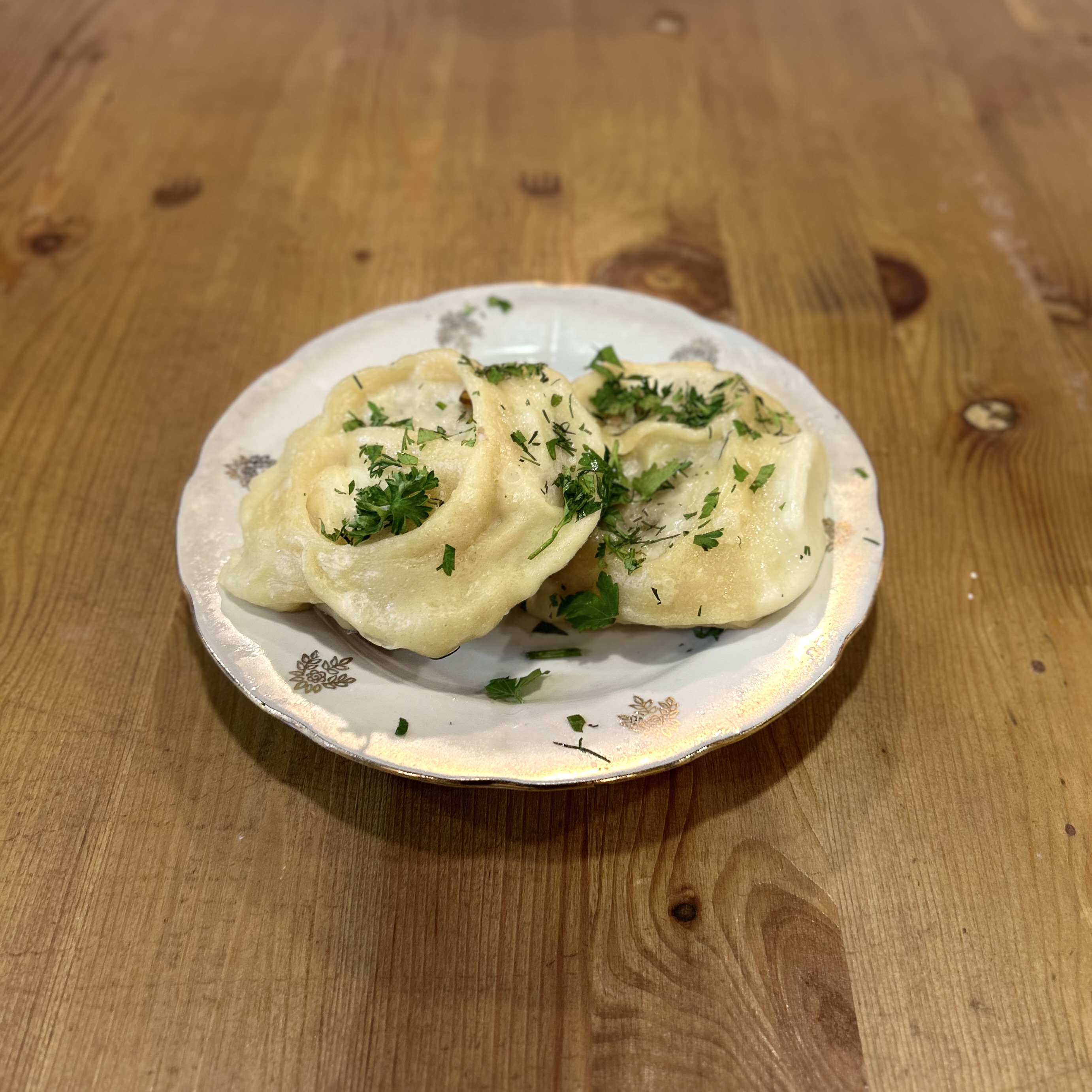 Манты с мясом и картошкой