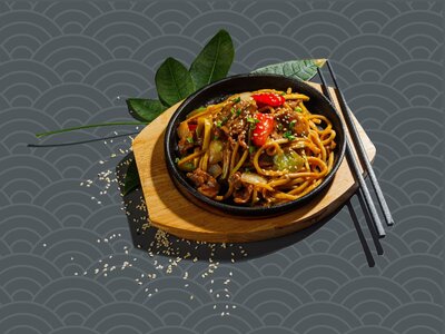 Удон с курицей