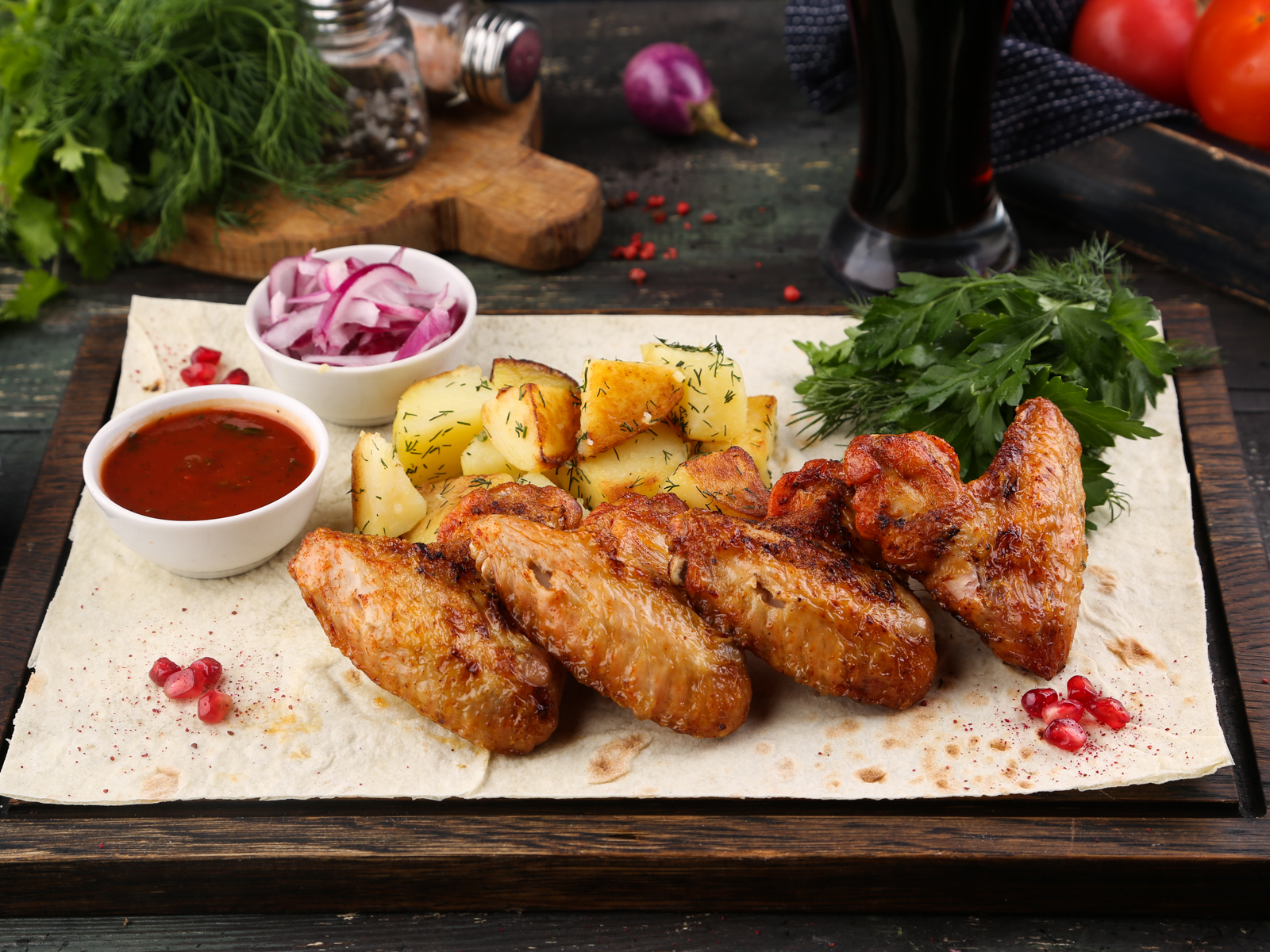 Шашлык из куриных крыльев 200 гр