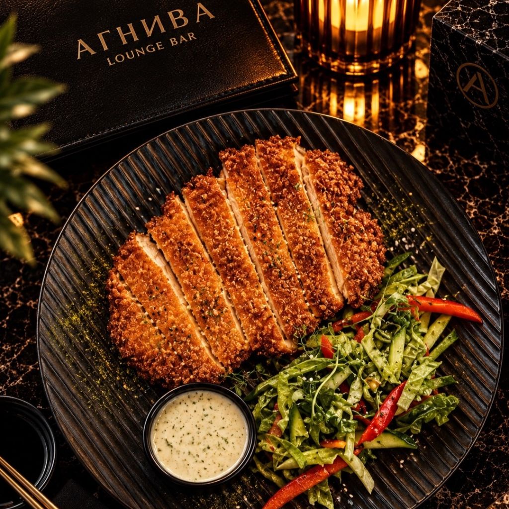 Шницель из цыпленка с овощами