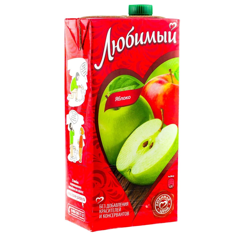 Сок Яблочный - Любимый (1л)