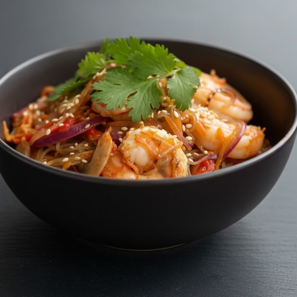 ФУНЧОЗА с КРЕВЕТКАМИ по-азиатски