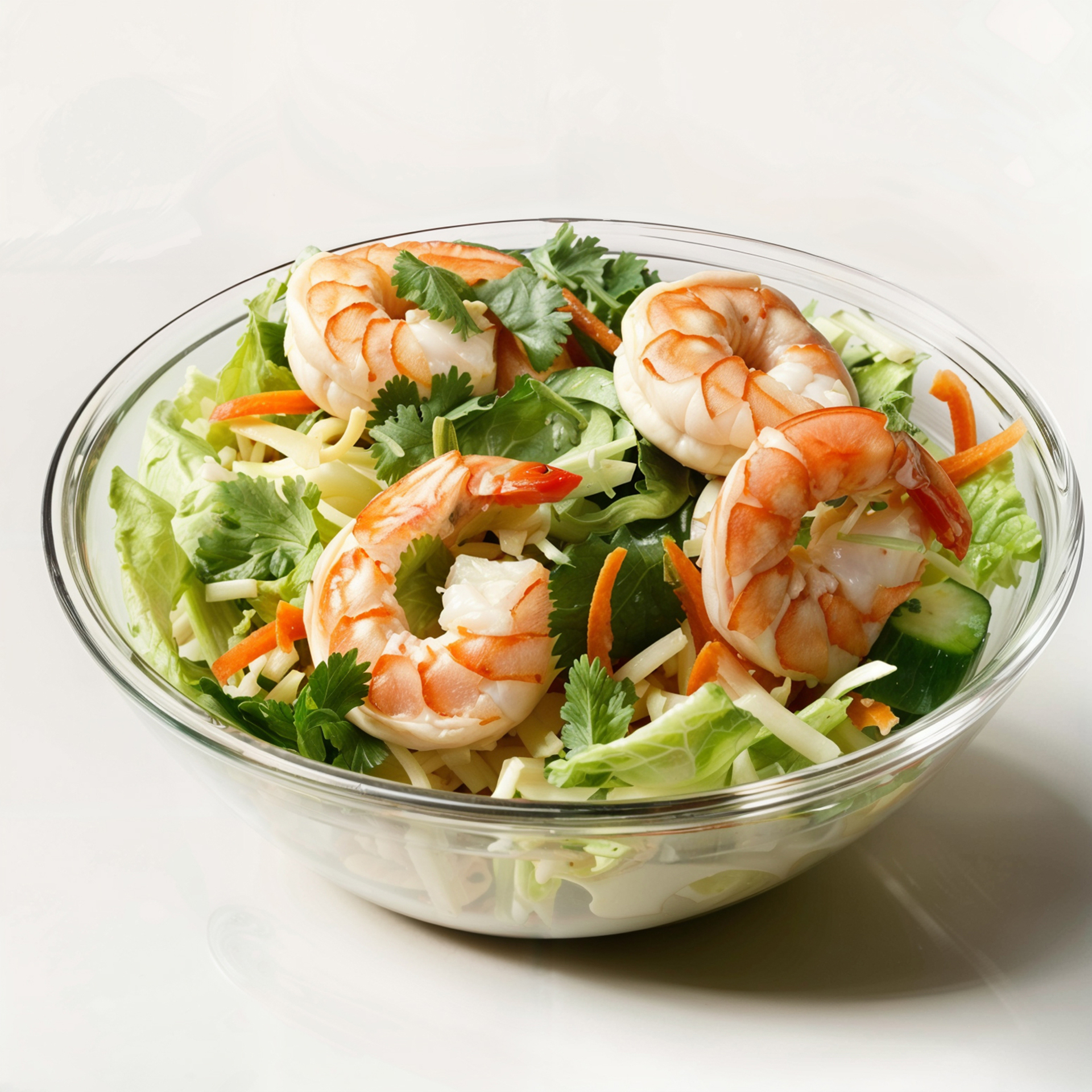 Шеф салат с креветками