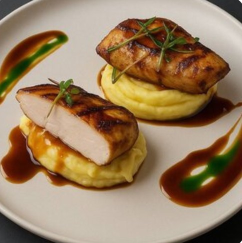 Куриное филе с картофельным пюре