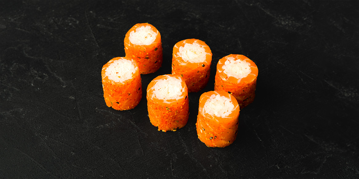 Ями маки с унаги, сливочным сыром и шичими