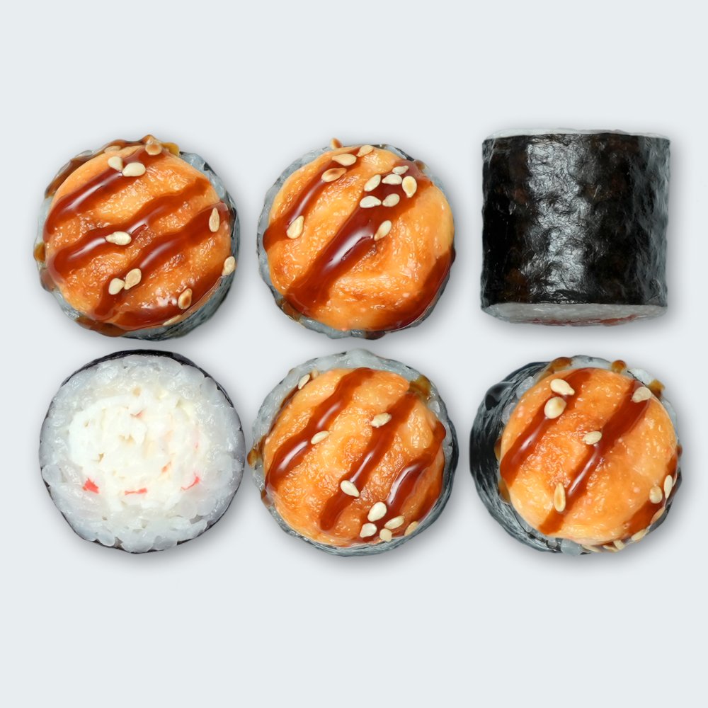 Запеченный маки с крабом