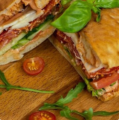 Панини с ветчиной и беконом