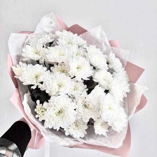 Букет «Нежные эмоции» из хризантем