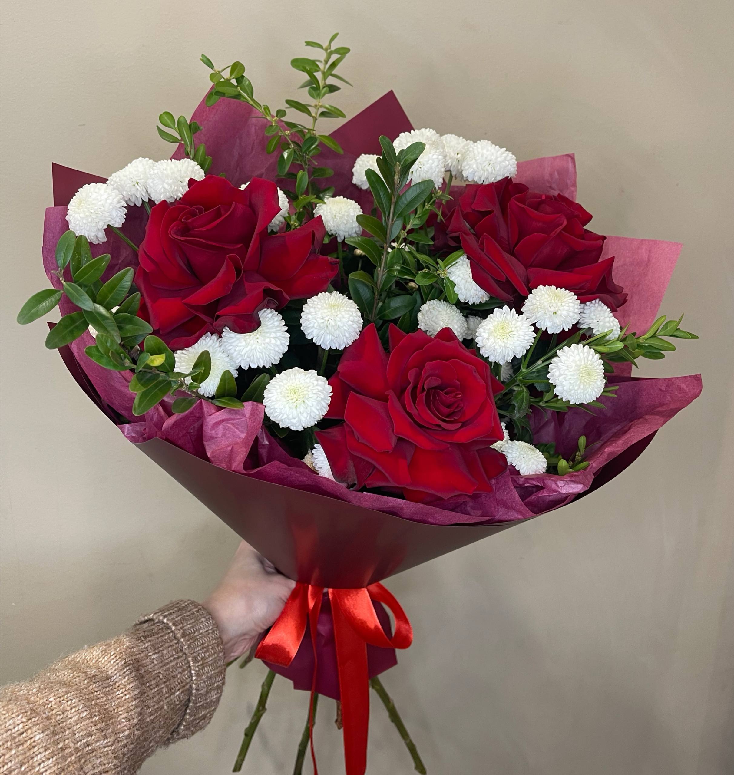 Букет с французскими розами