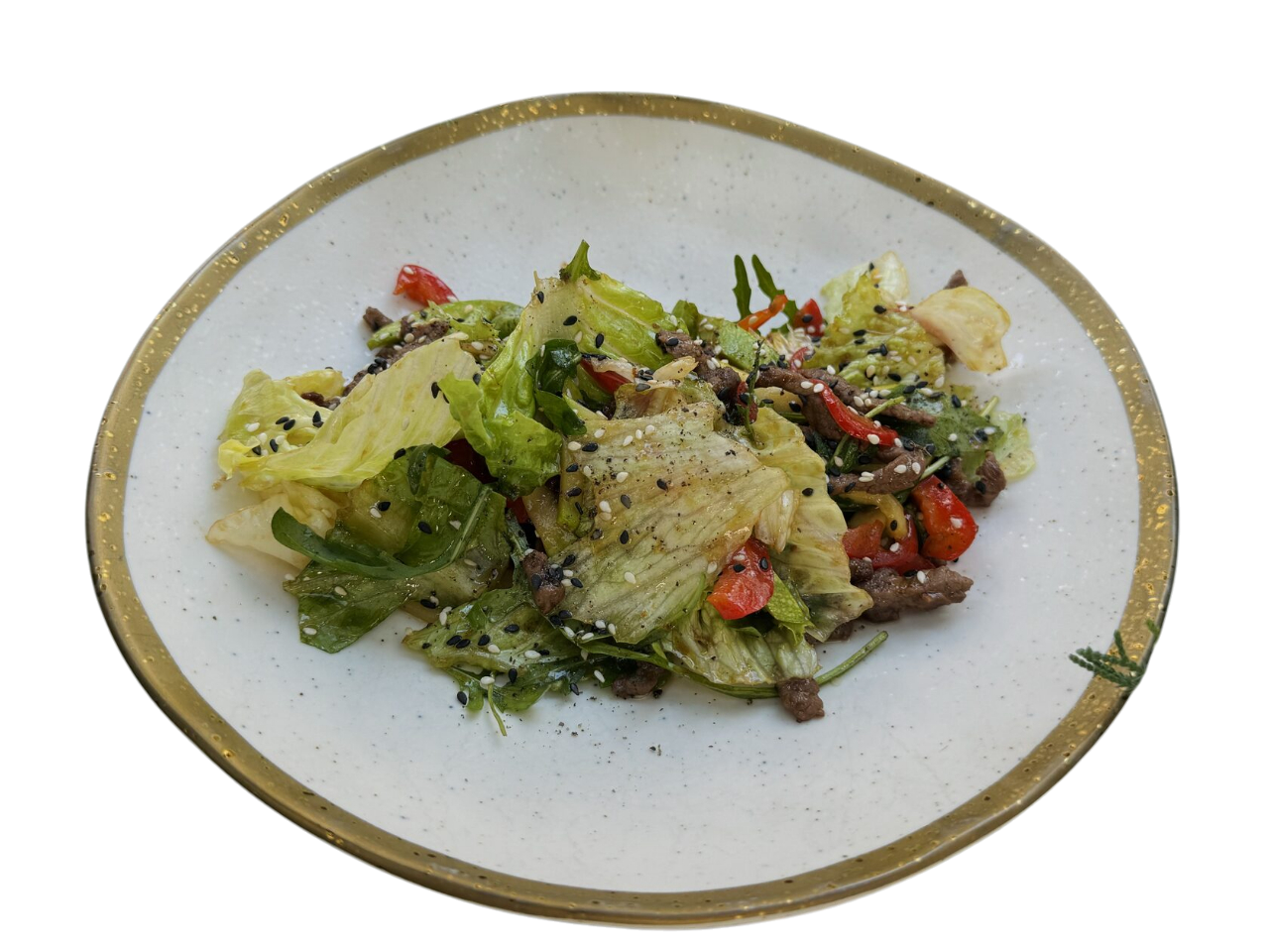 Салат теплый с говядиной по-тайски