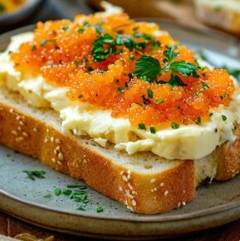 Бутерброды с икрой трески
