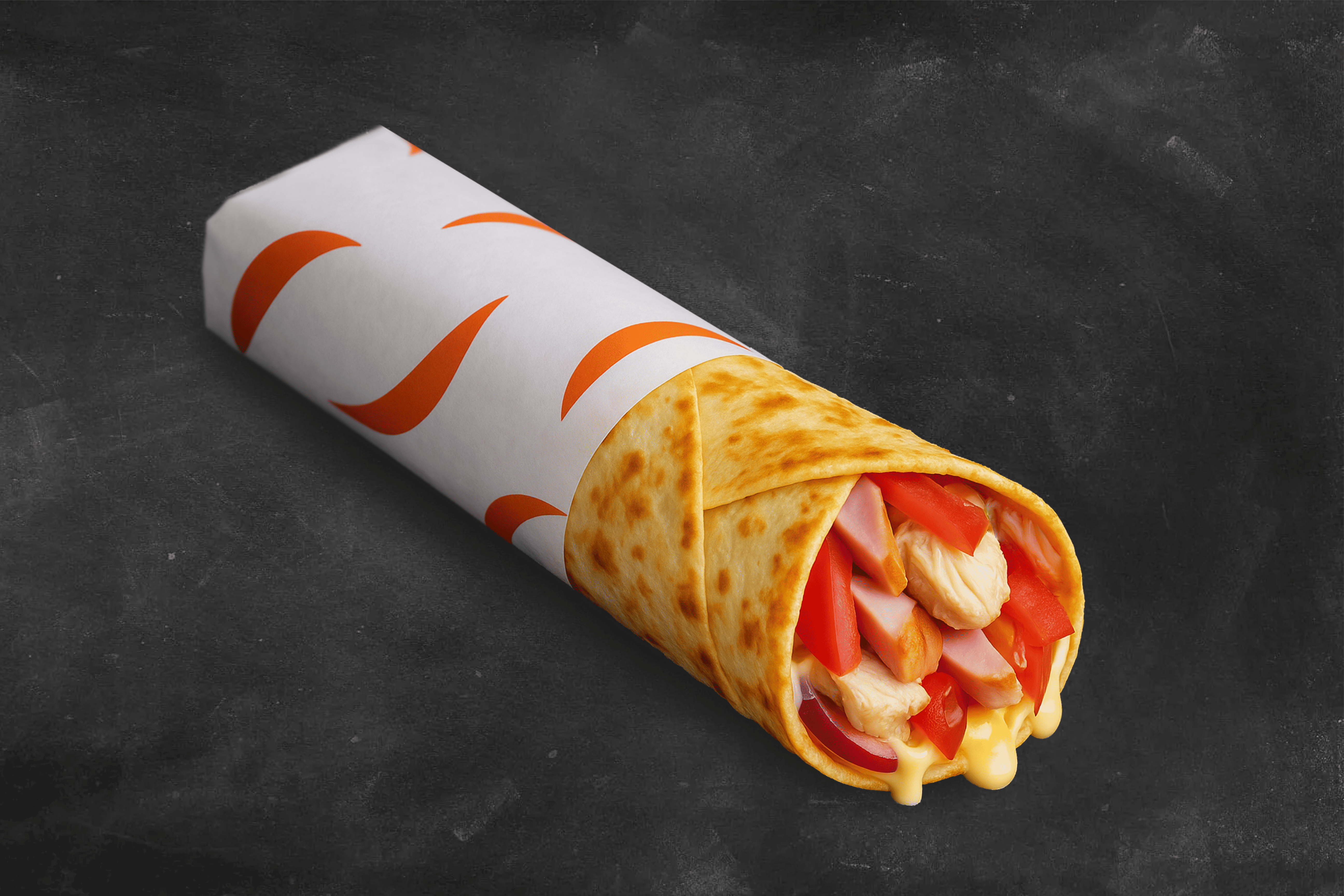 СТРИТ - РОЛЛ С ЦЫПЛЕНКОМ И СОУСОМ РАНЧ