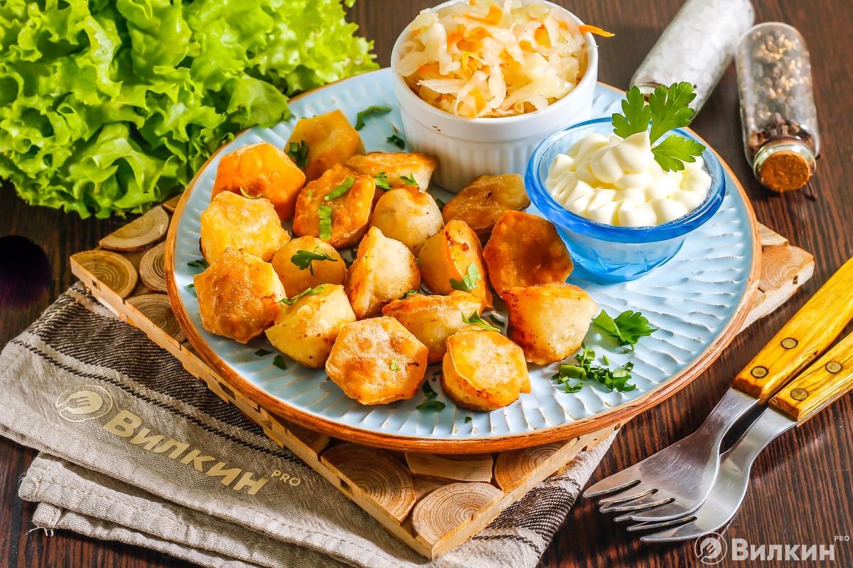 Жареные пельмени