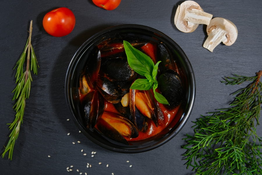 Мидии в соусе Том ям