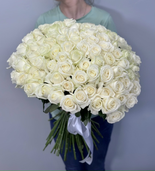 101 белая Роза эквадор