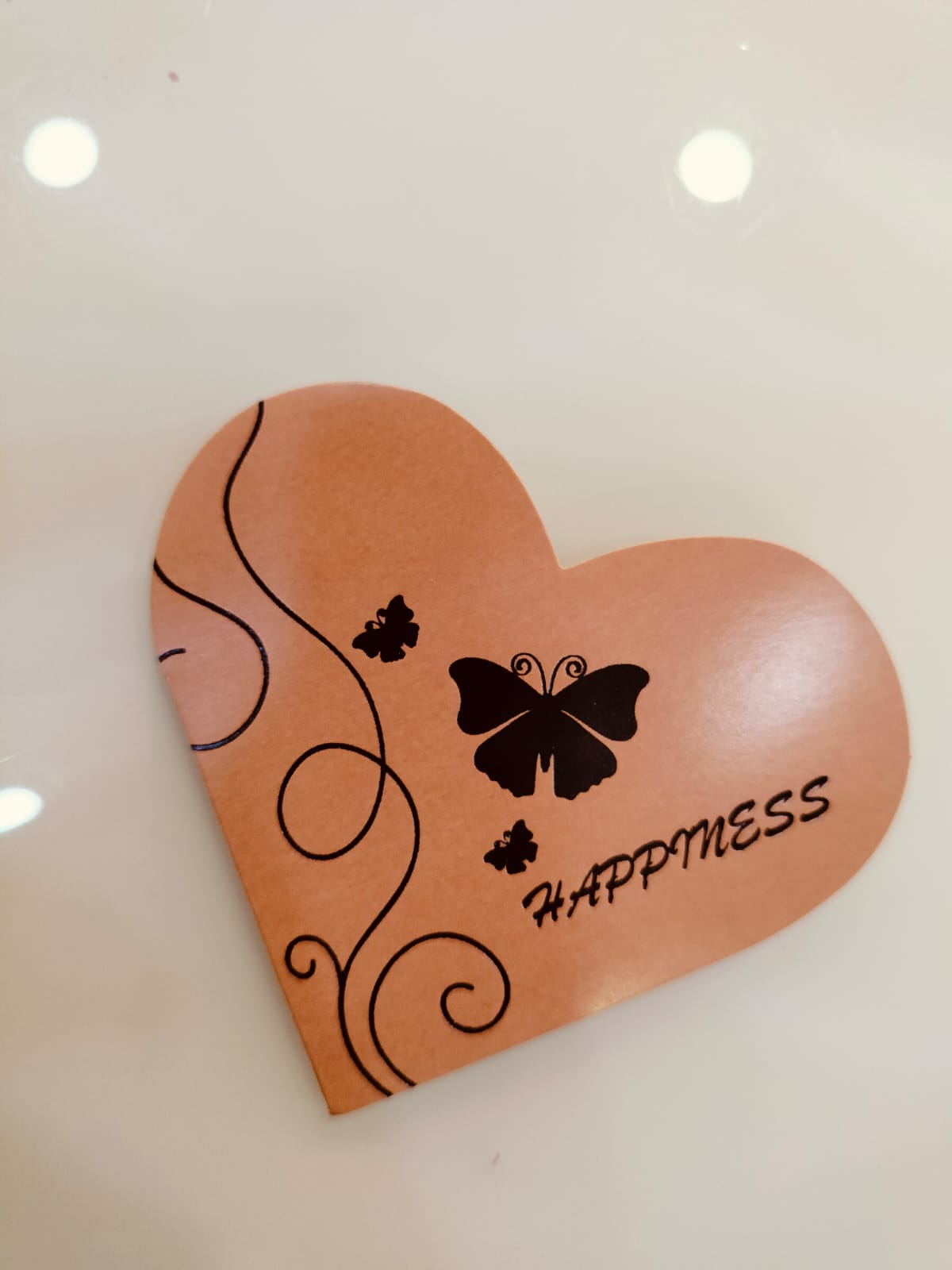 Открытка сердце Happiness