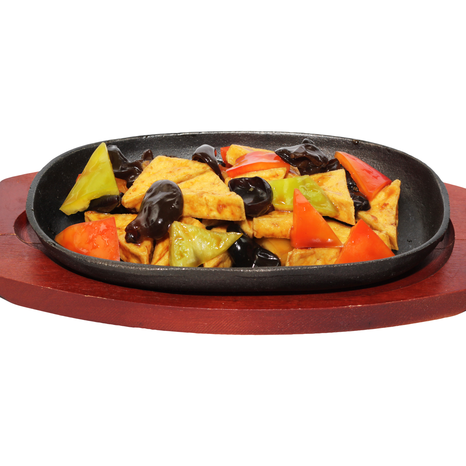 Соевый сыр тофу с овощами в слабо-остром соусе веган