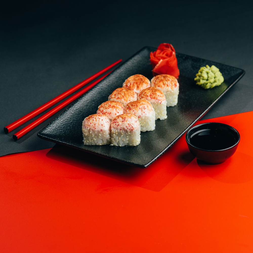 Запечённый с креветкой