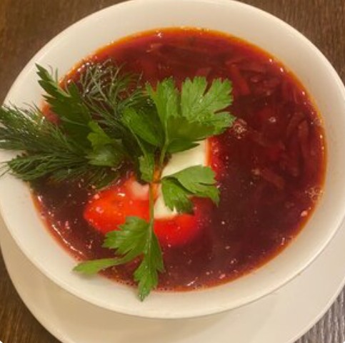 Борщ со сметаной