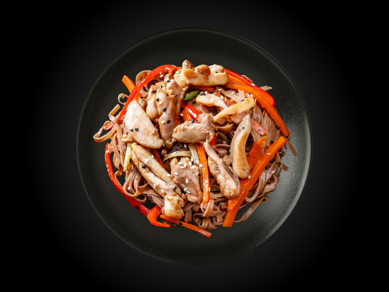 Wok с курицей терияки