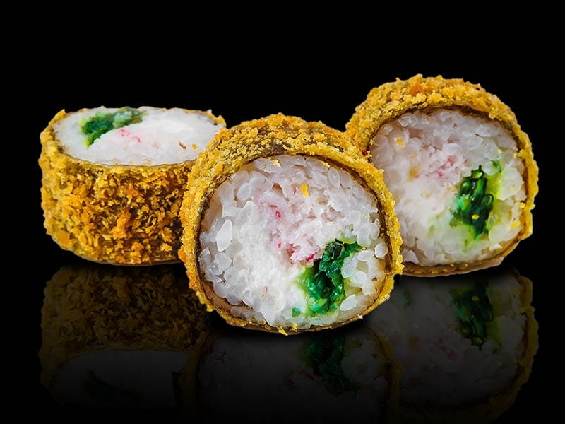 Темпура с крабом и чукой