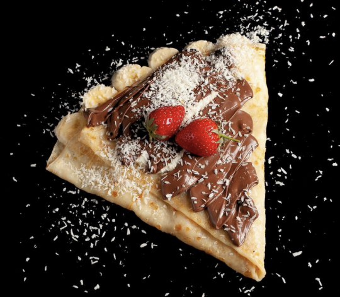Блинчик с бананом и шоколадом 