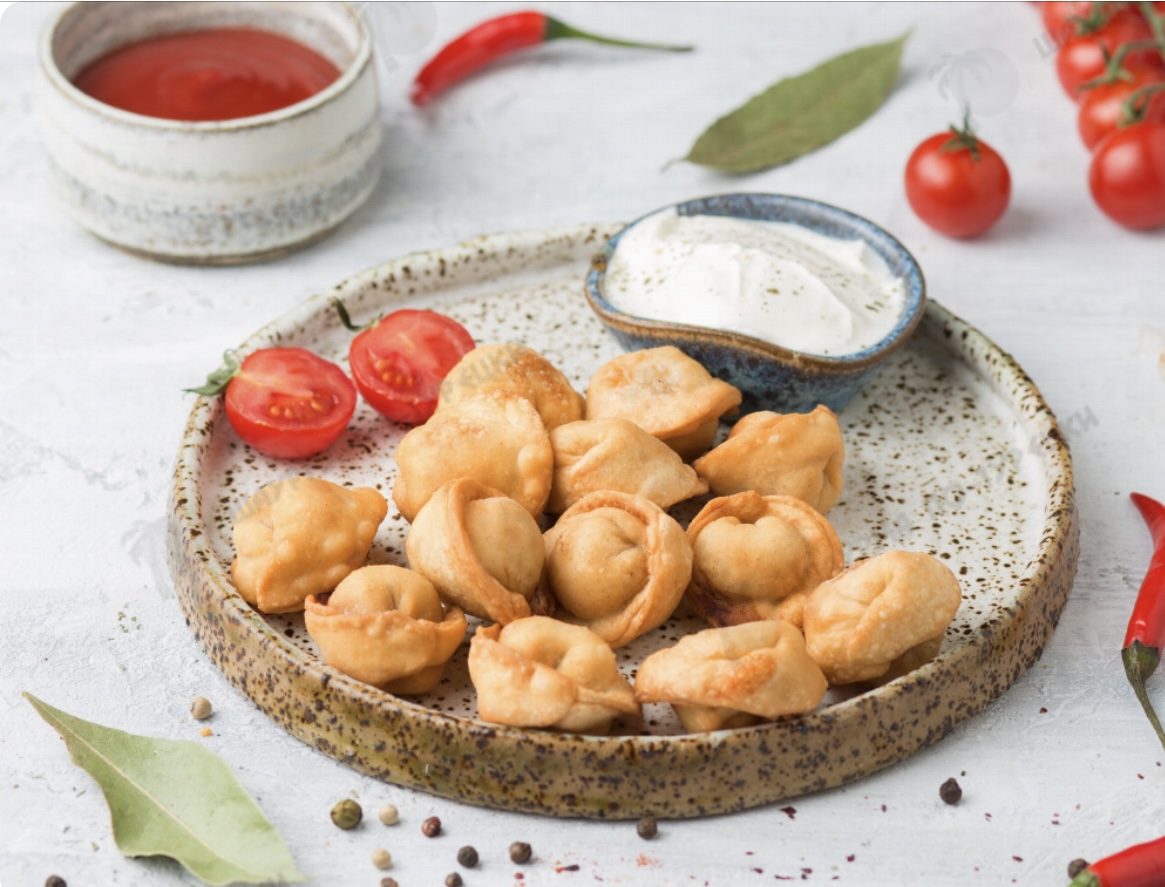 Пельмени жареные