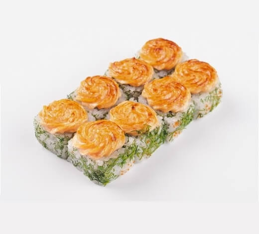 Запеченный с лососем и укропом