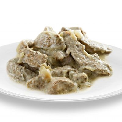 Печень говяжья по-строгановски