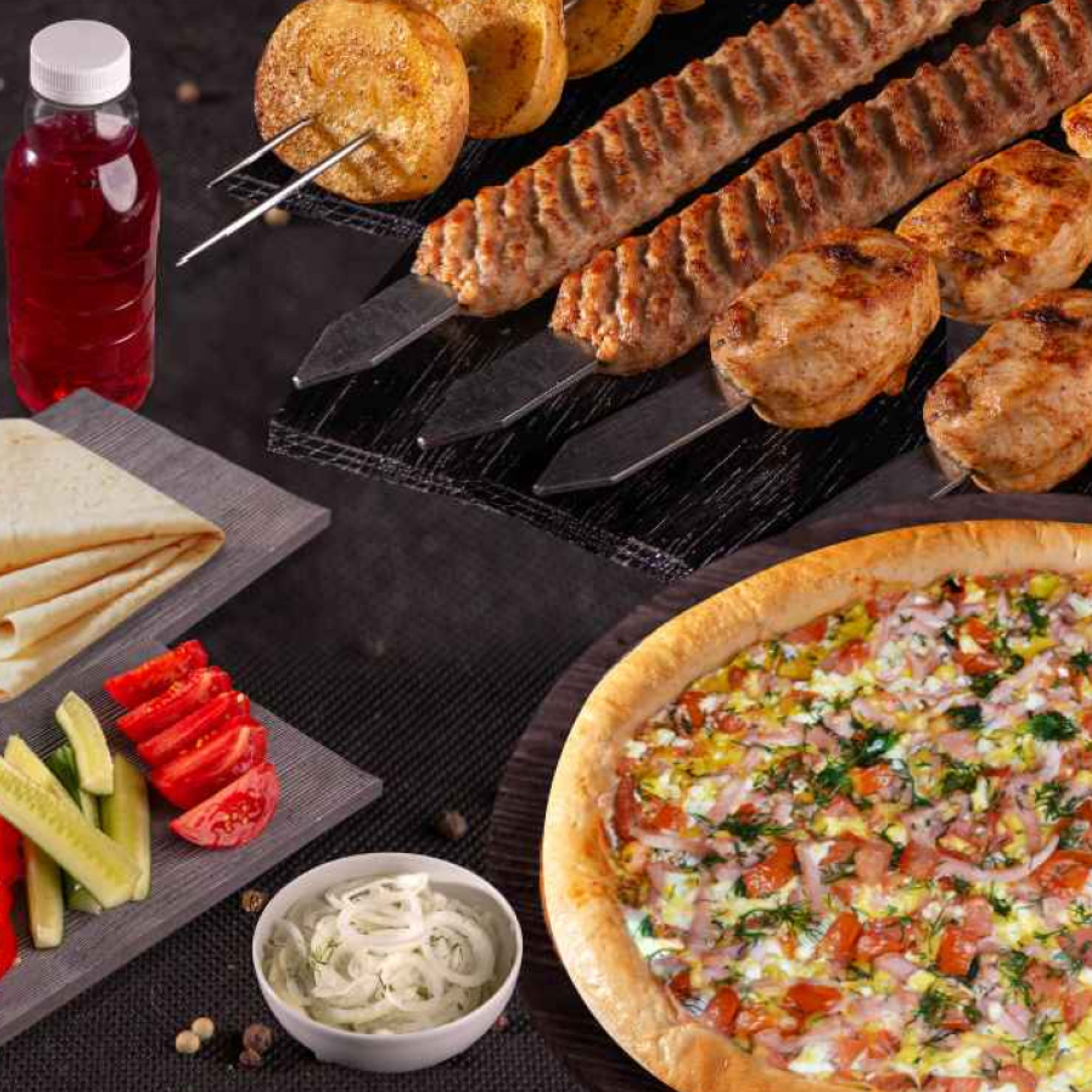 Шашлычный набор с пирогом