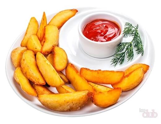 КАРТОФЕЛЬ ПО-ДЕРЕВЕНСКИ С ЧЕСНОЧНЫМ СОУС