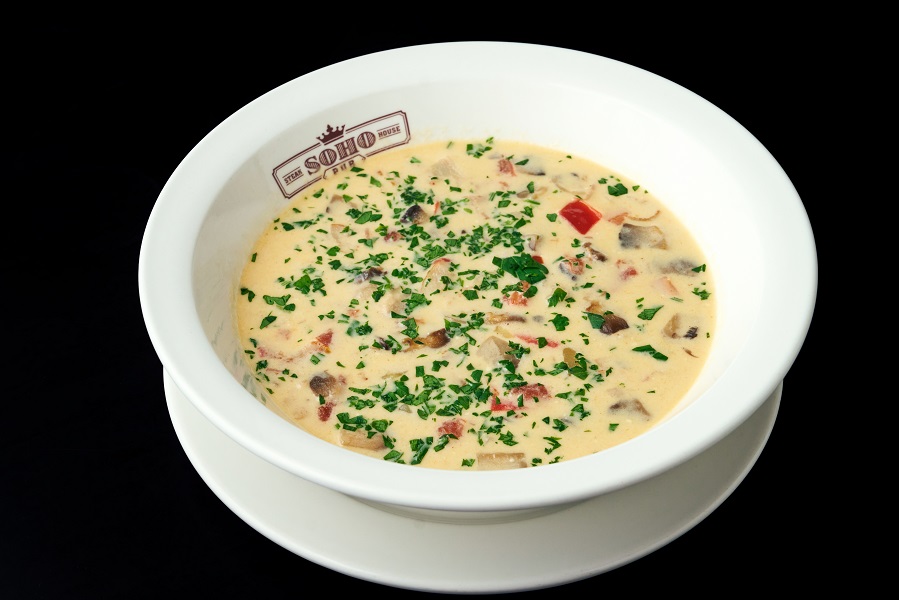 Суп сырный с беконом