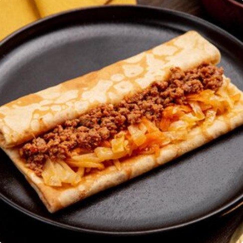 Мясной блин с капустой