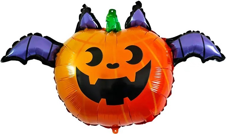 Шар (33''/84 см) Фигура, Тыква Летучая мышь, Оранжевый