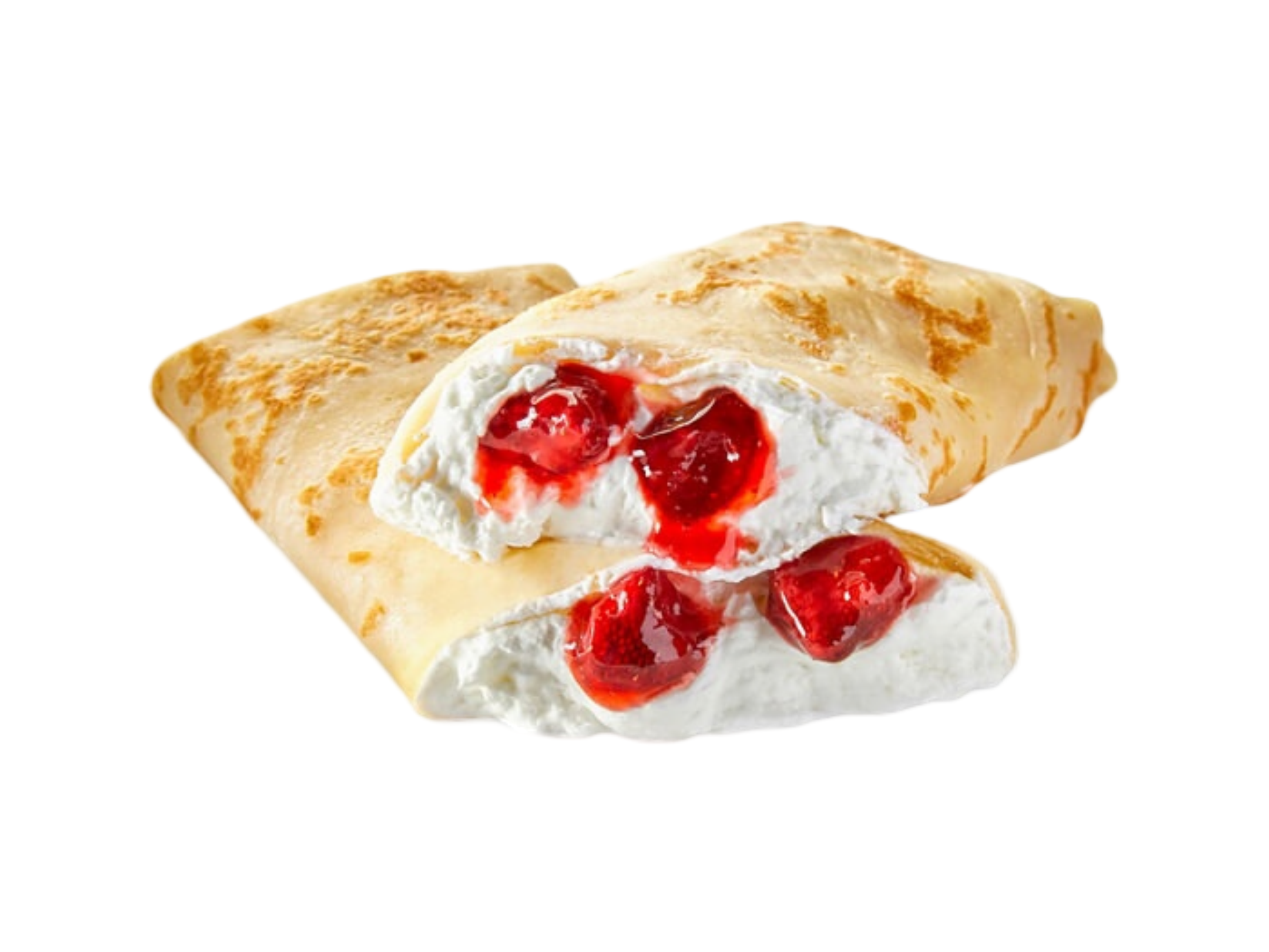 Блин с творожком и вишней