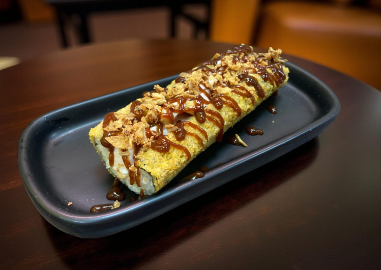 Дог-темпура с курицей