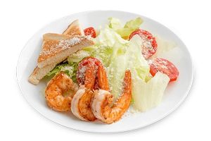 Салат Цезарь с креветками