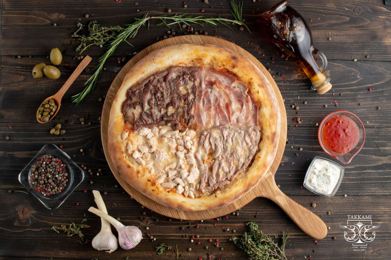 Пицца Четыре мяса 25 см