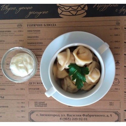 Пельмени ручной лепки из мяса кролика