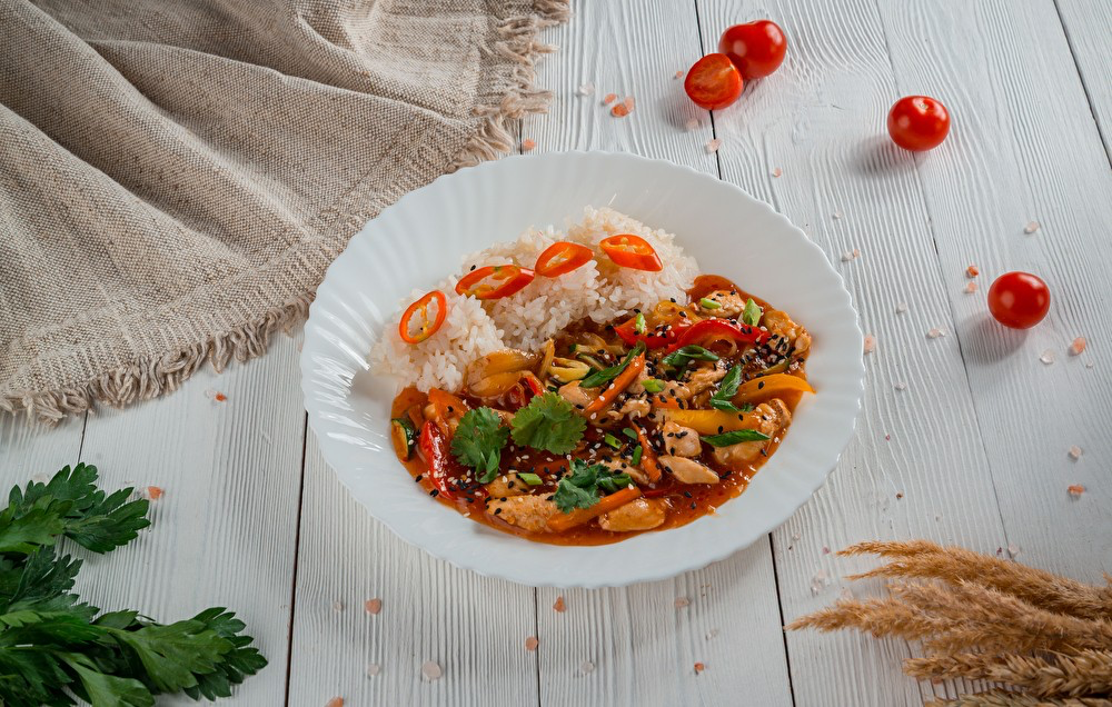 Цыплёнок в сладком чили