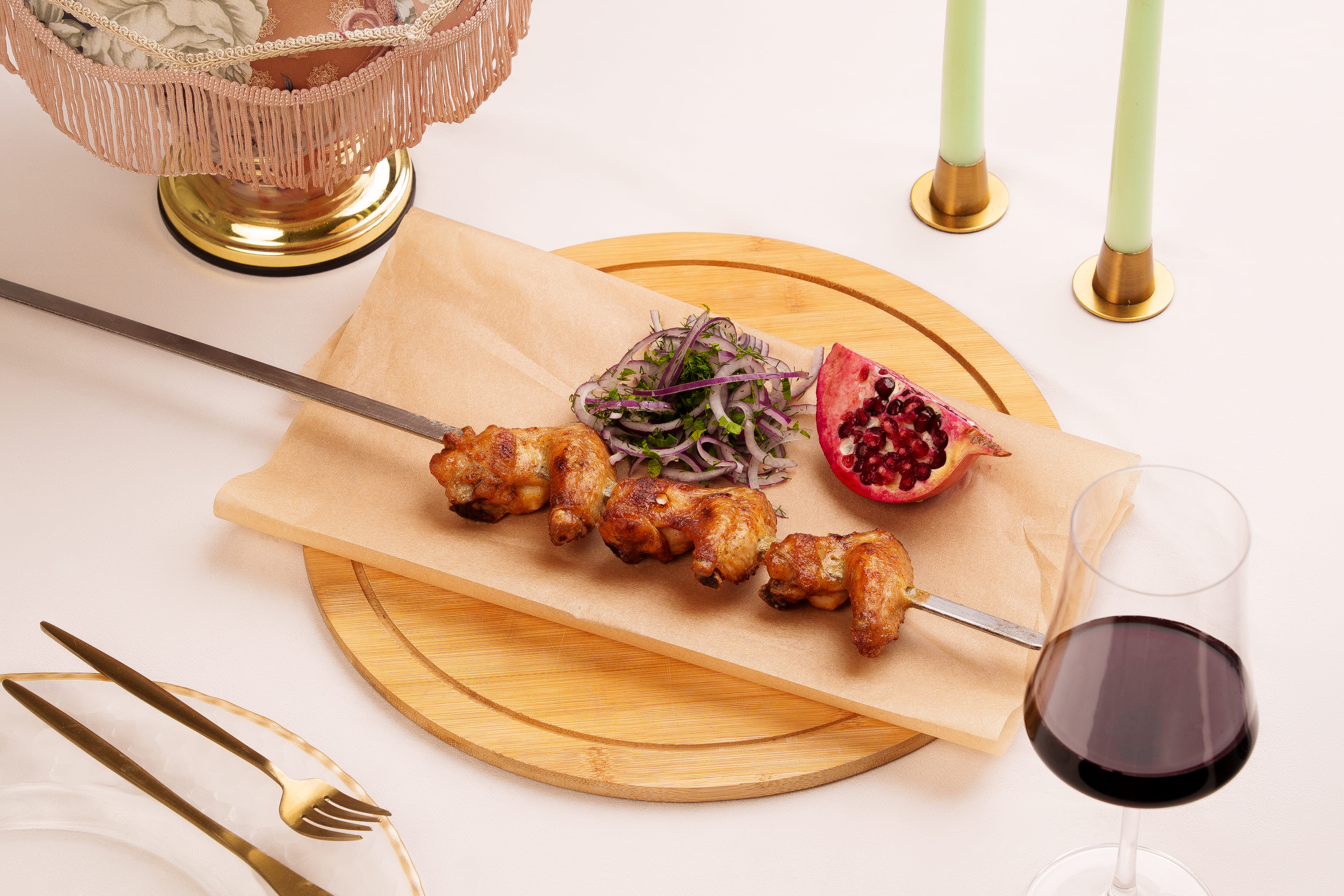 Куриные крылья на мангале