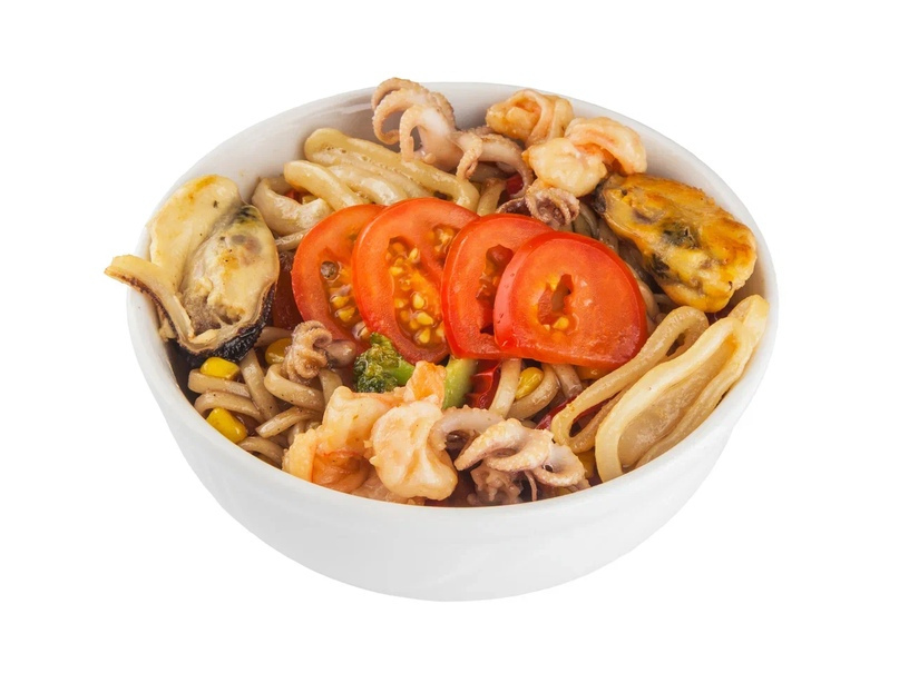 Лапша с морепродуктами
