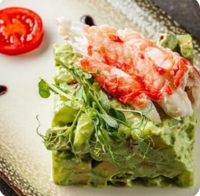 Салат с крабом и авокадо