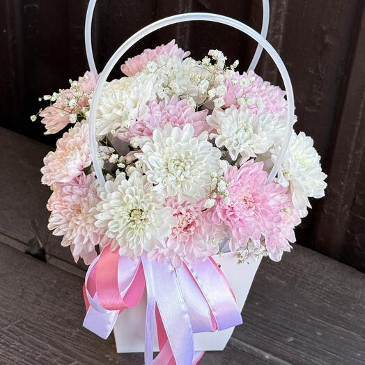 Сумочка с кустовой хризантемой