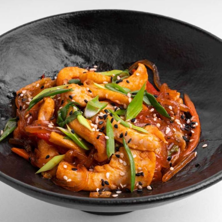 WOK стеклянная лапша с креветкой