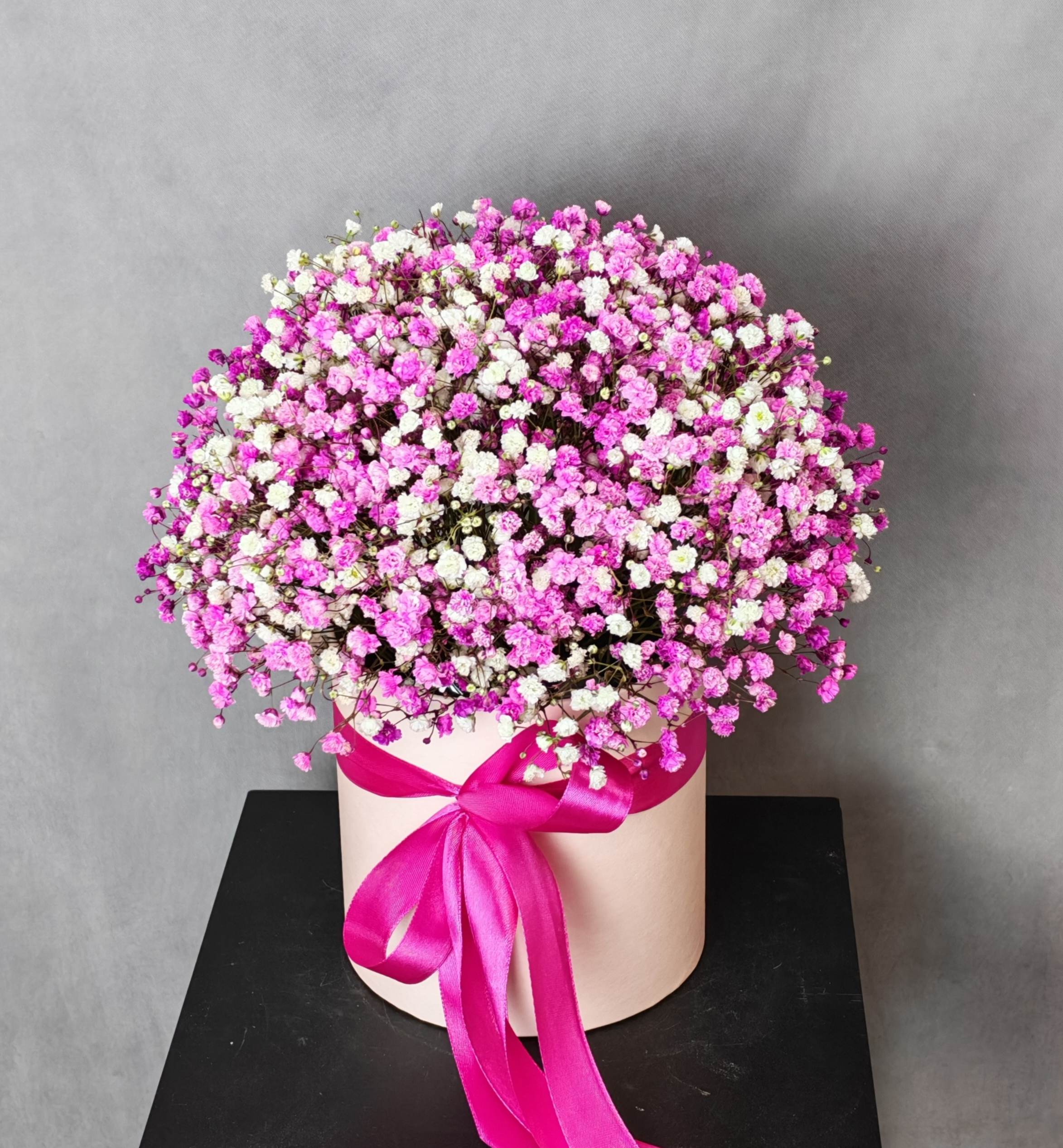 Шляпная коробка в розовой гамме